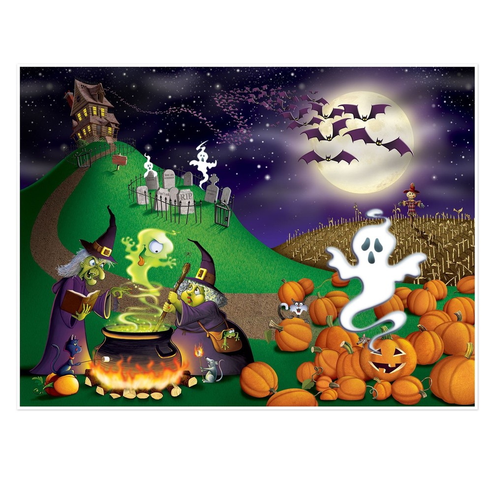 Spooky Halloween Insta-Mural Party Decoration by Beistle