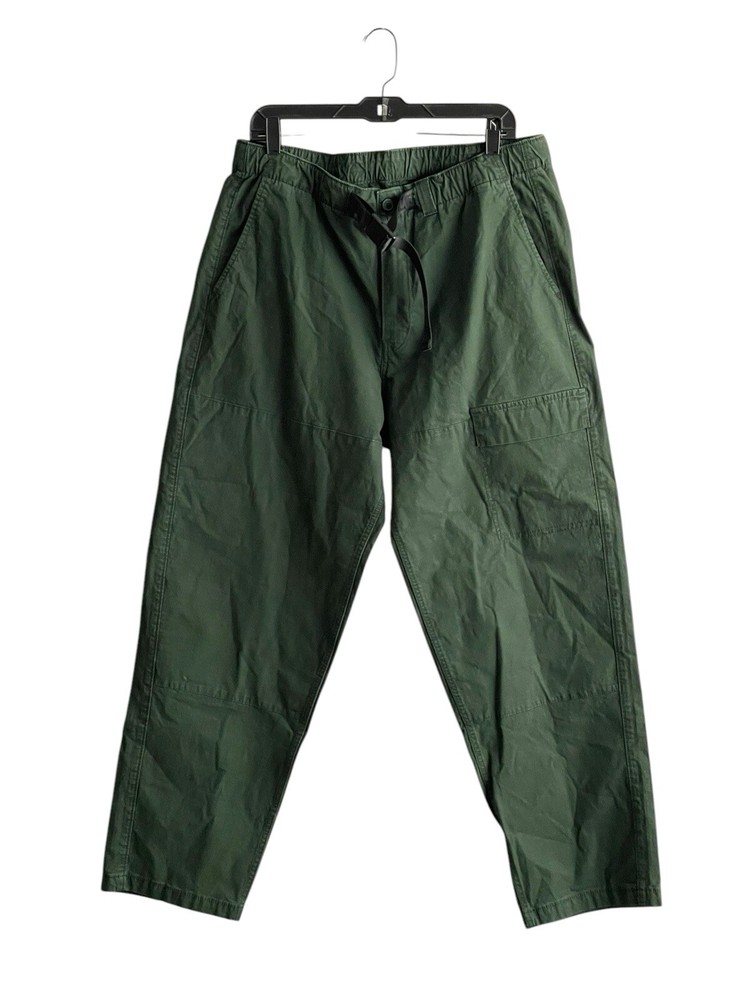 Levis Mens Pants Large Cargo Green Canvas Belt Convertible Utility Work Gorpcore