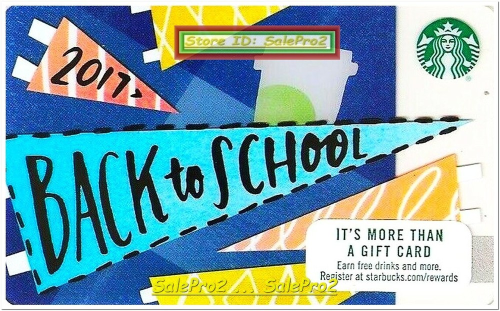 Starbucks 2017 Back to School USA Collectible Gift Card September Edition
