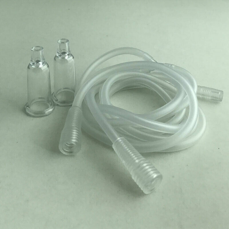 1Pair 2.5 cm Vacuum Cupping Cups Replacement With Pipe For Vacuum Spray Machine