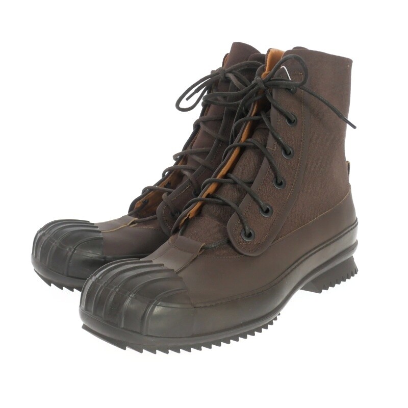 Maison Margiela Margielaridged-Toe Derby Boots Work Shoes Eu44 Brown S57 FU177