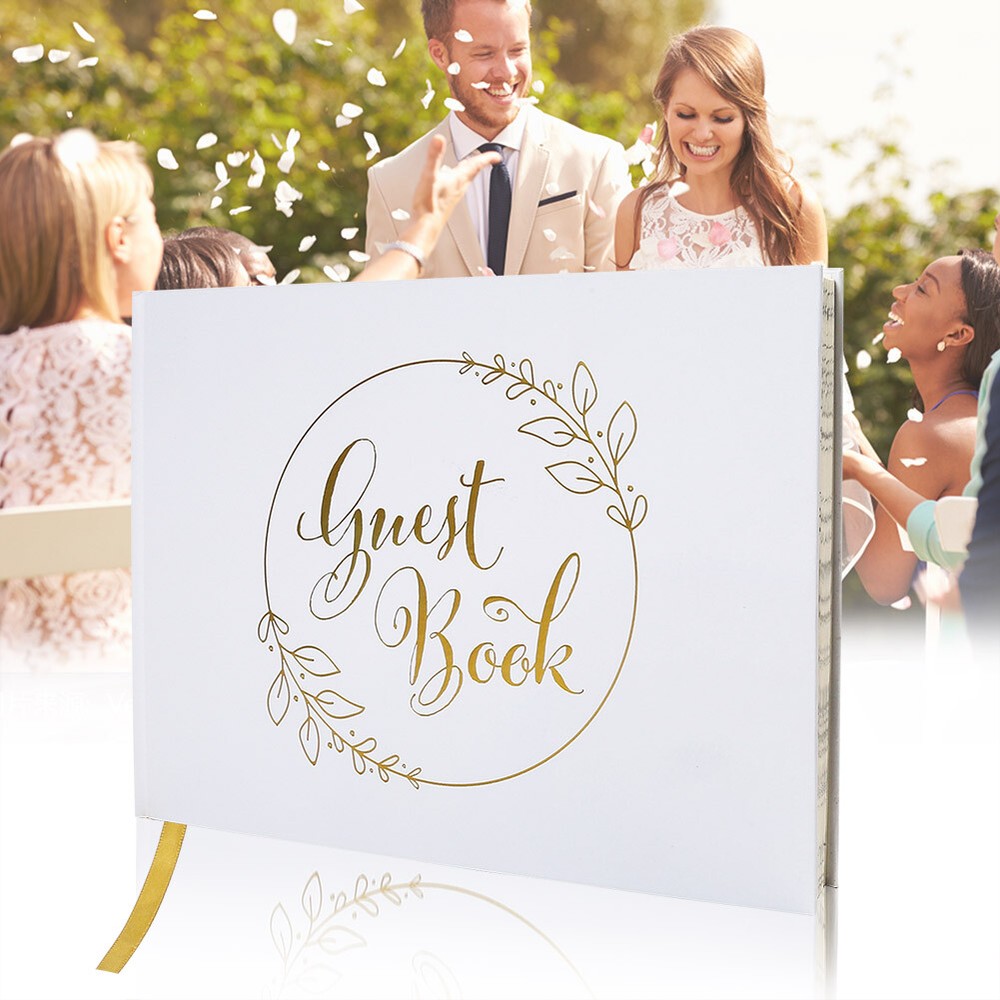 Wedding Guest Book Personalized Photo Album Sign in for Baby Shower Birthday