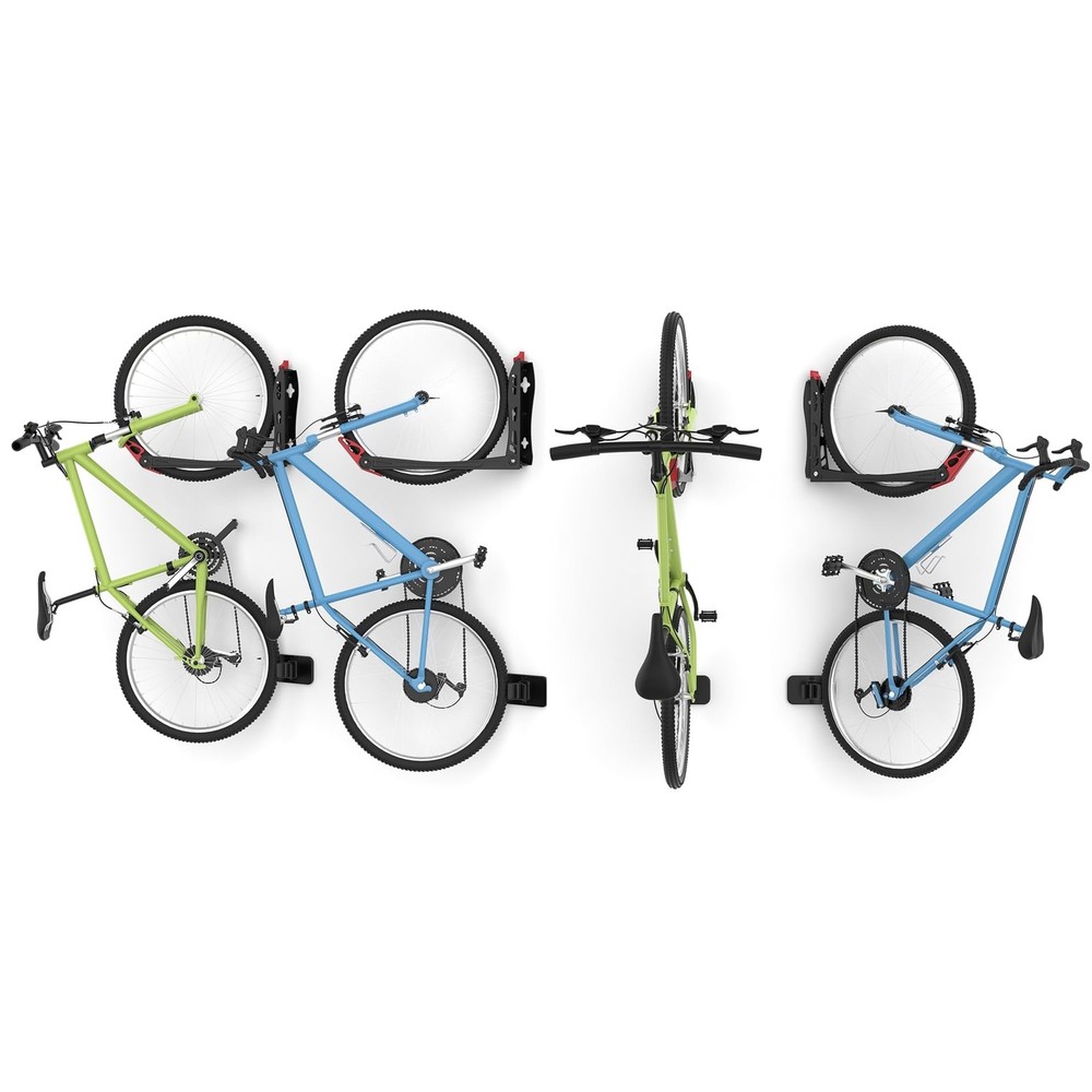 BIKEPAL No Lifting Wall Mount Swivel Bike Rack, Wall Bike Hangers for Garage ...