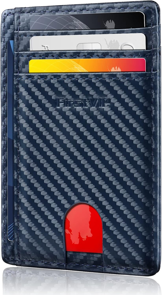 Slim RFID Blocking Leather Front Pocket Wallet for Men & Women - Minimalist Design  