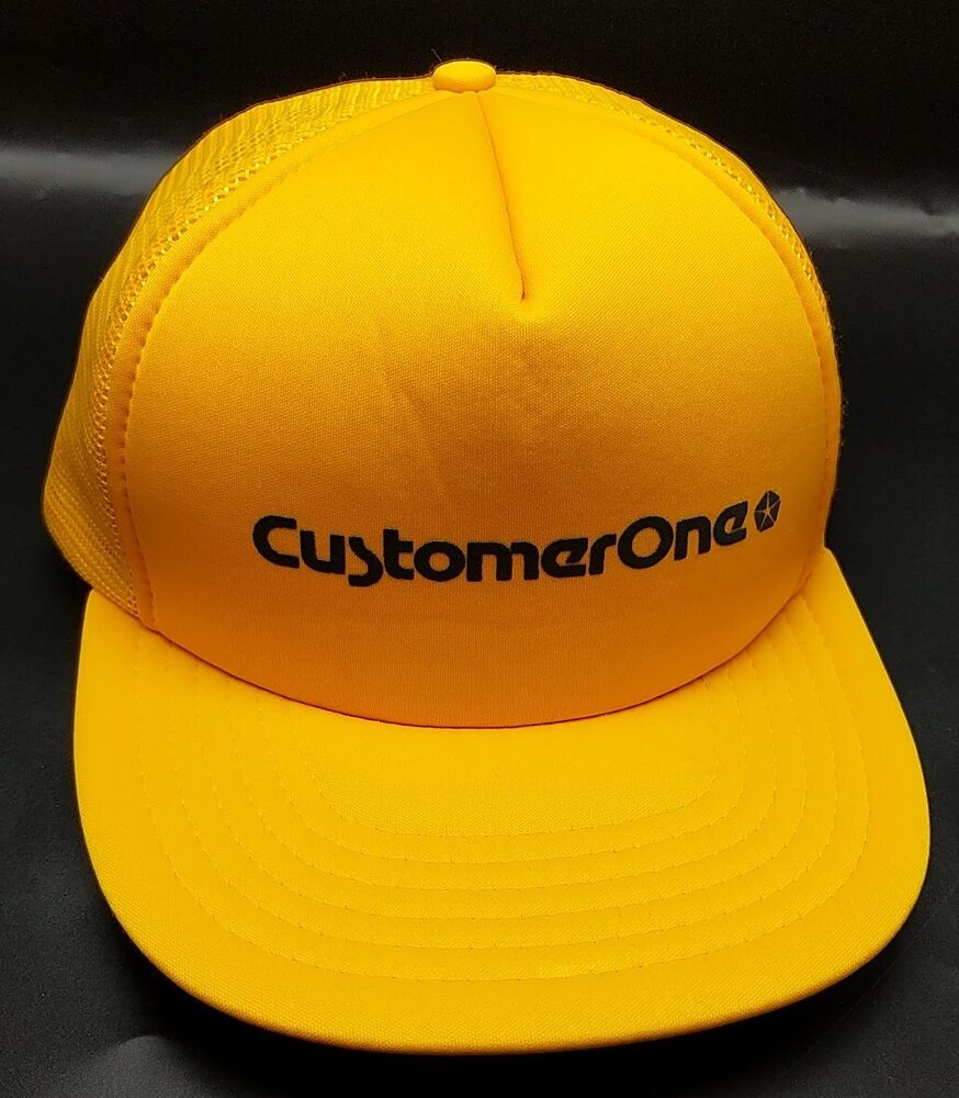 CHRYSLER CUSTOMER ONE hat vintage yellow adjustable snapback cap customerone-image