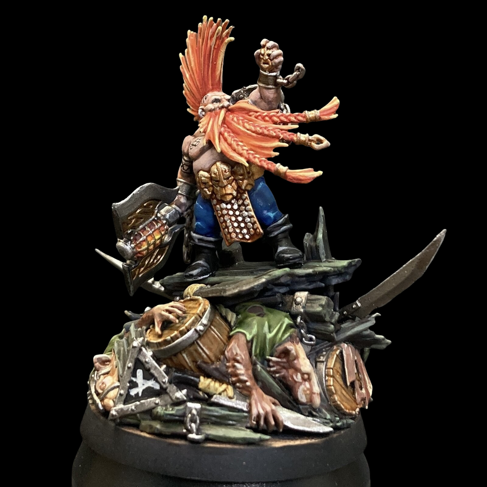 Gotrek Gurnisson Warhammer Age of Sigmar Fyreslayers pro painted Miniature model