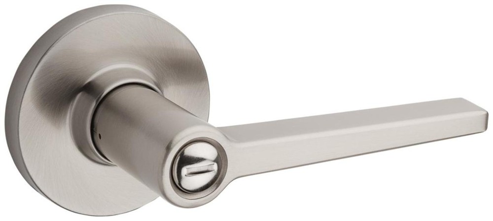 Kwikset SL4000DALRDT Daylon Nickel Privacy Door Lever Set for Modern Homes