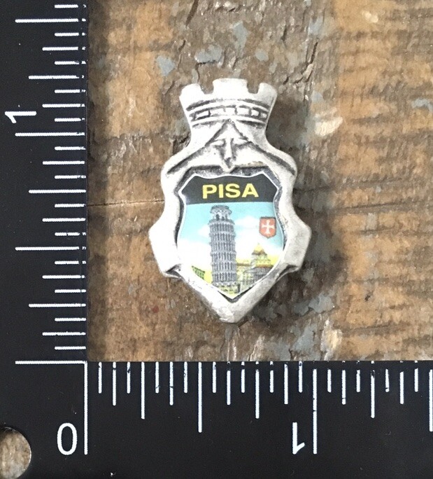 Vintage PISA Italy Leaning Tower Scenic Italian Travel Souvenir Lapel Hat Pin