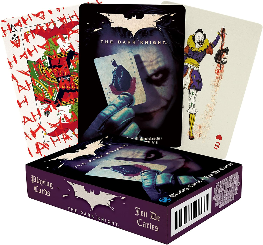 AQUARIUS DC Comics Joker Playing Cards - Dark Knight Joker Themed Deck