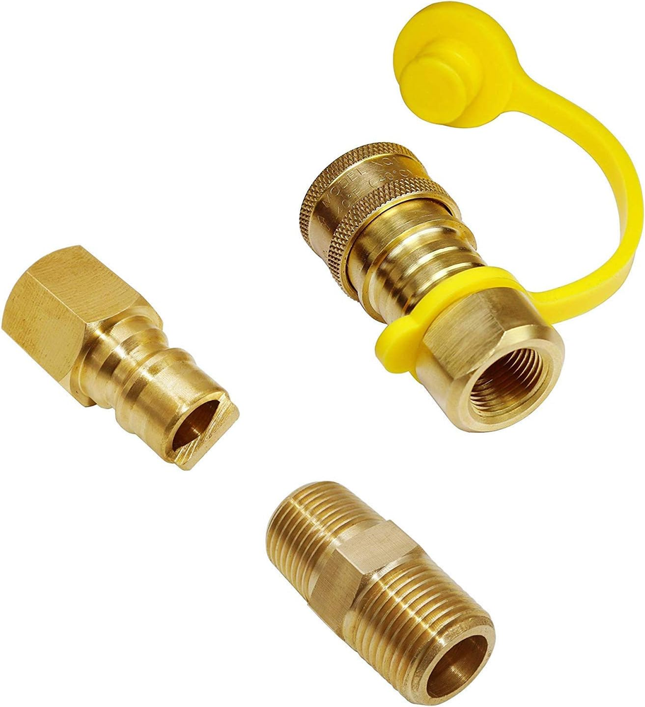 3/8 Inch Natural Gas Quick Connect Fittings，Lp Gas Propane Hose Quick Disconnect