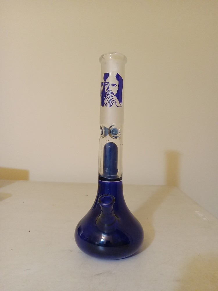 Bob Marley Glass Bong Water Pipe 12
