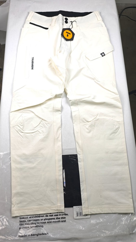 Truewerk T1 WerkPant Mens Work Cargo Pants in White - Durable & Functional