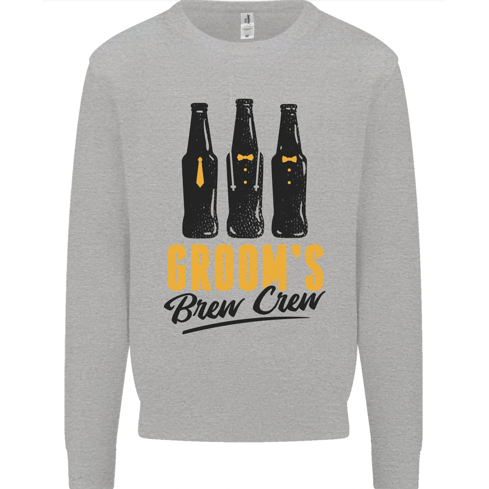 Grooms Brew Crew Beer Stag Do Men's Sweatshirt Jumper