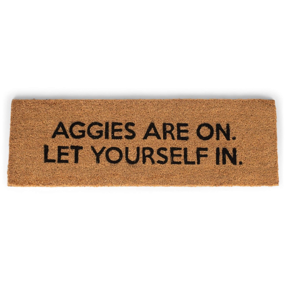 Durable 47th & Main Coir Door Mat, 33x10-inches, Perfect for Aggies Fans