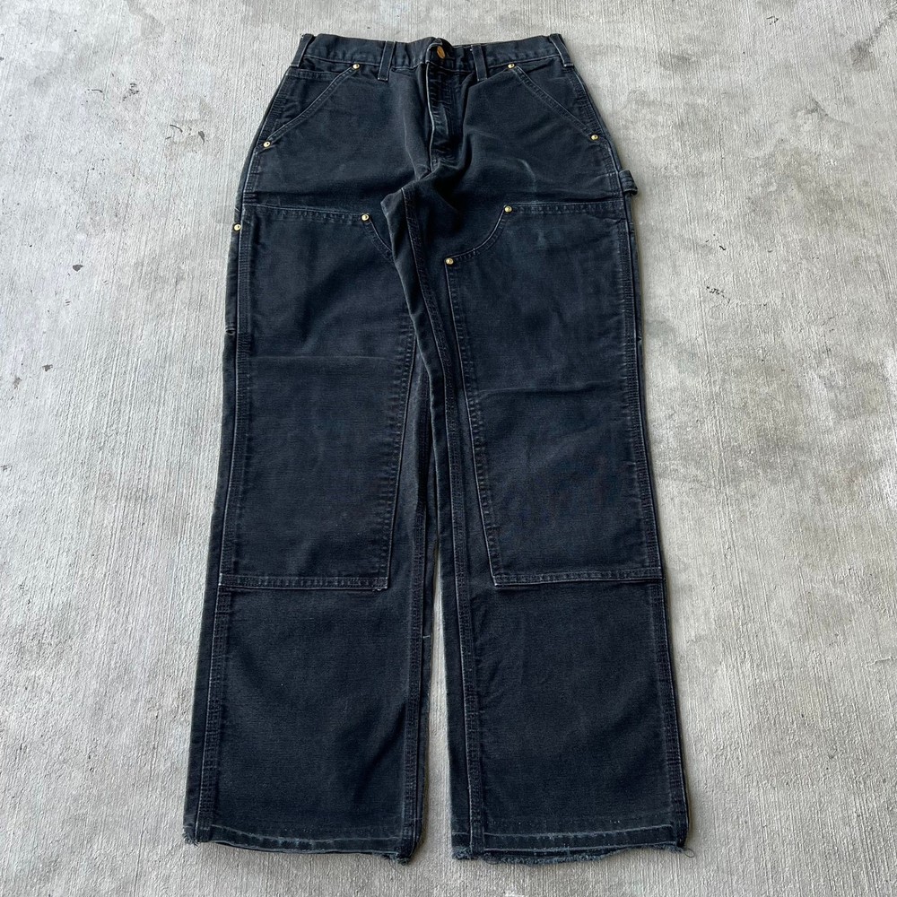 Vintage Y2K black Carhartt double knee carpenter work pants