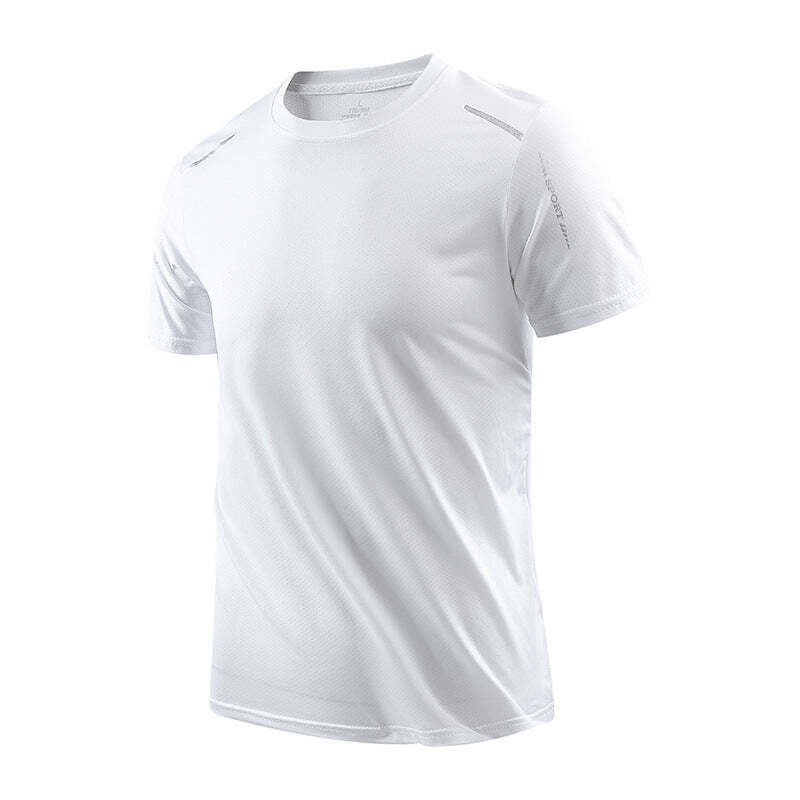 Summer Men's T-shirt Ice Silk Quick-drying Thin Short Sleeve