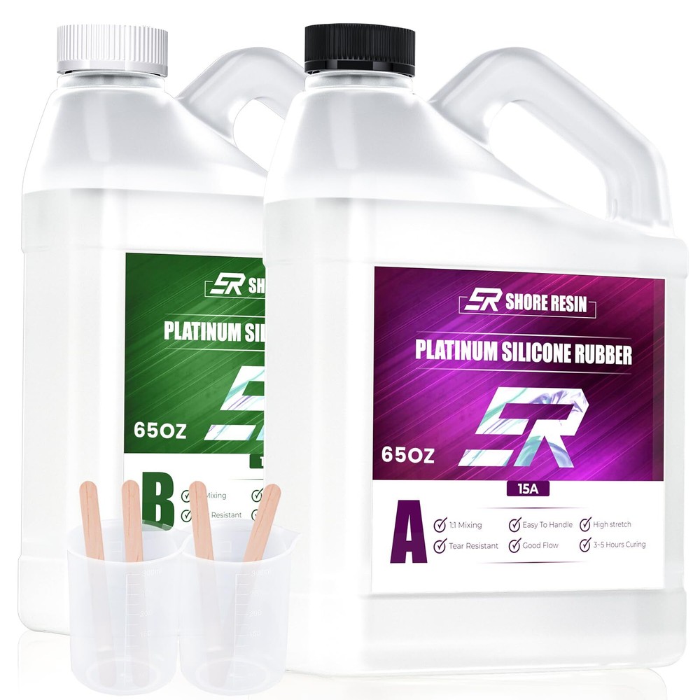 130oz Platinum Silicone Mold Making Kit 11 Mixing Ratio for DIY Crafts