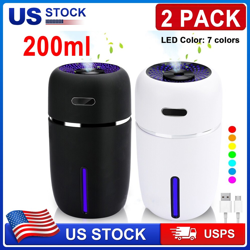 Essential Oil Diffuser 200ml Ultrasonic Aroma Humidifier Mist LED Aromatherapy