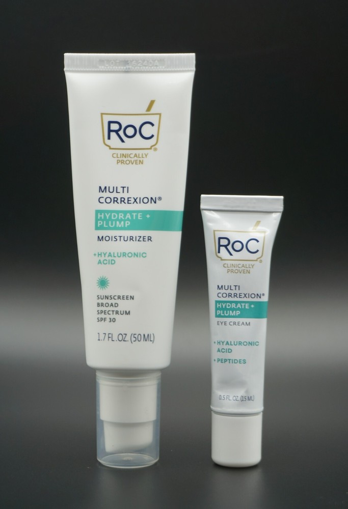 RoC Multi Correxion Hydrate + Plump Moisturizer 1.7 fl + Eye Cream 0.5 fl NEW