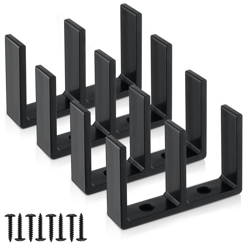 4 Pack Sliding Closet Door Floor Guide Universal Sliding Door Bottom Hardwar