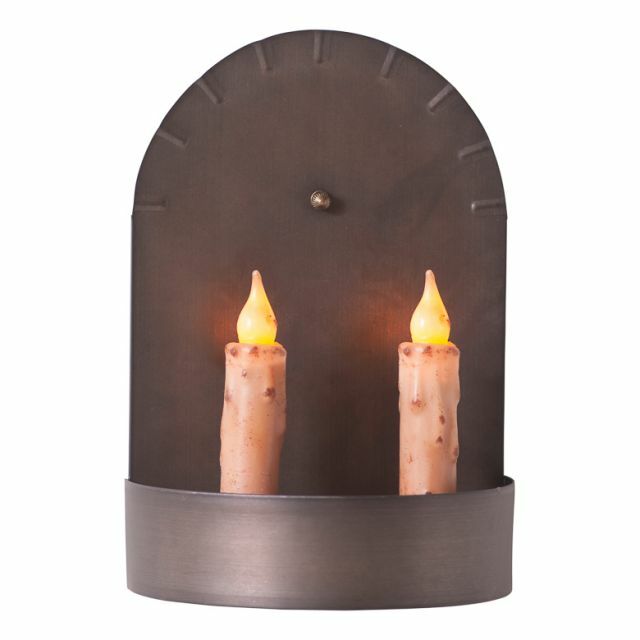 Short 2-Candle Colonial  Tin Sconce