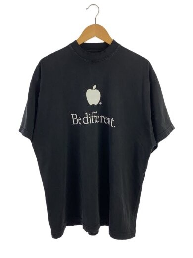 BALENCIAGA Black Cotton T-Shirt Size L Style RJ49 712398