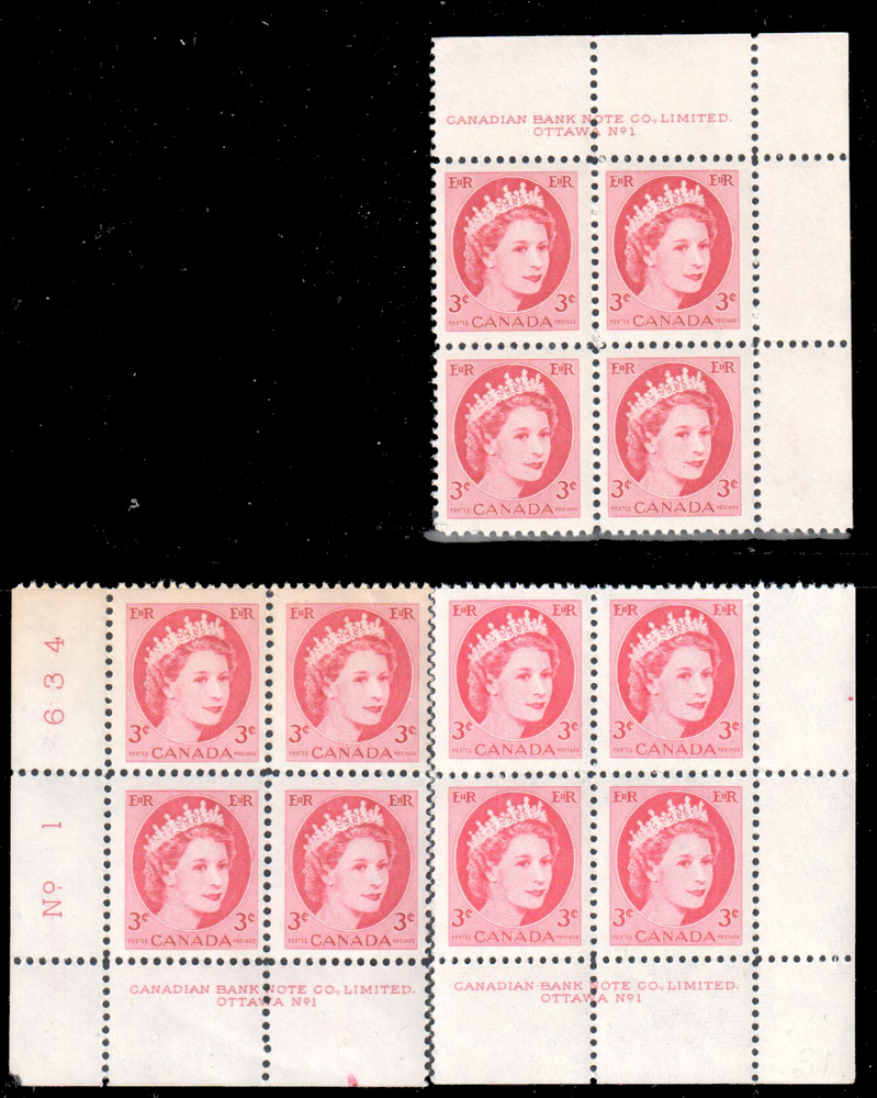 Canada Scott 339 Vintage Plate Blocks Stamps Collectible