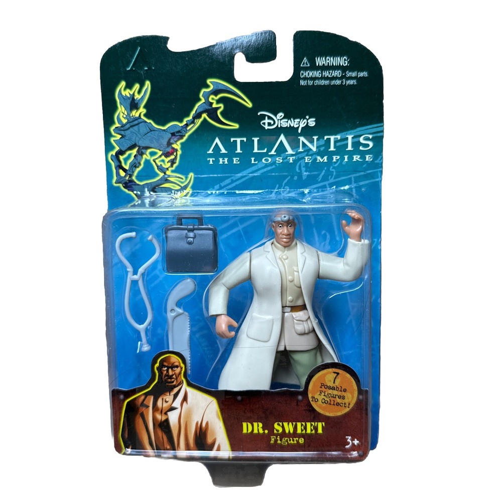 VTG 2000 Mattel Disney’s Atlantis Lost Empire Dr. Sweet Figure Sealed New MOC