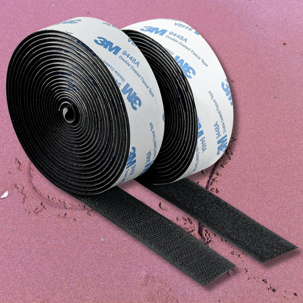 3M Heavy Duty Adhesive Hook and Loop Tape - Self Stick Fastener for Secure Hold