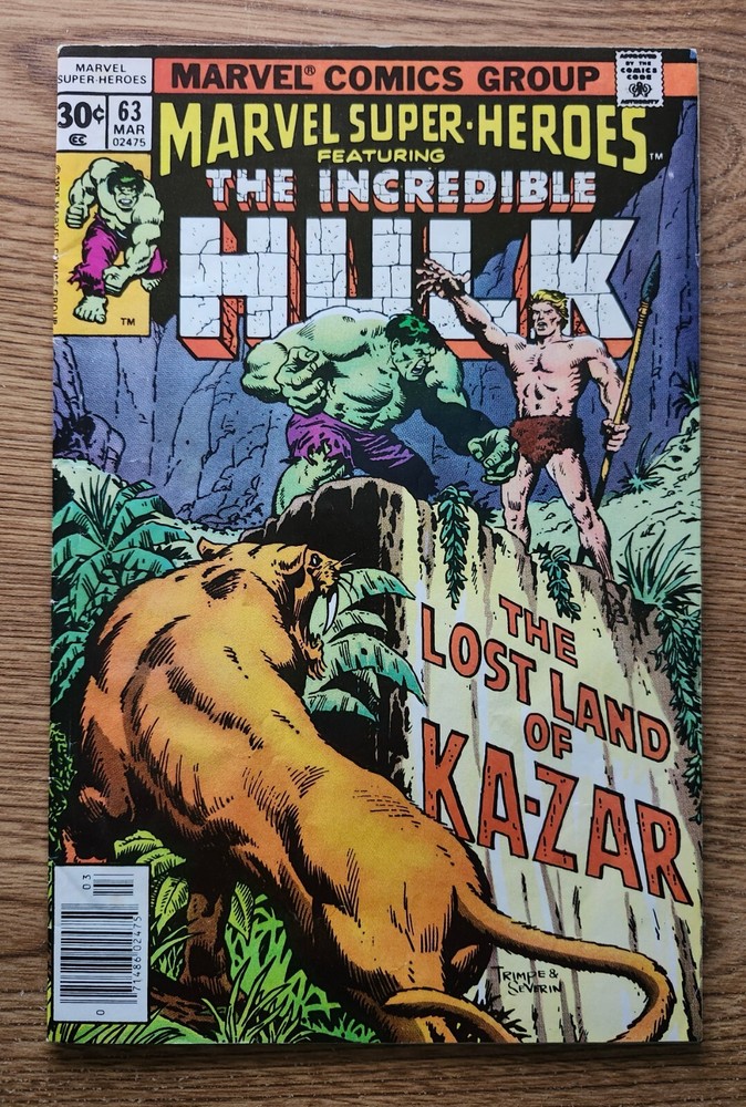 Marvel Super-Heroes Featuring The Incredible Hulk #63 VF 8.5 published in 1977