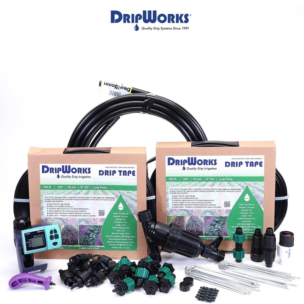 Automated Drip Tape Irrigation Kit for Efficient Row Crop Watering  -image