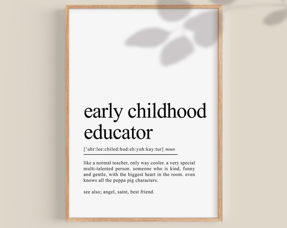 Early Childhood Educator Gift Gifts For Kindergarten Teachers Dictionary