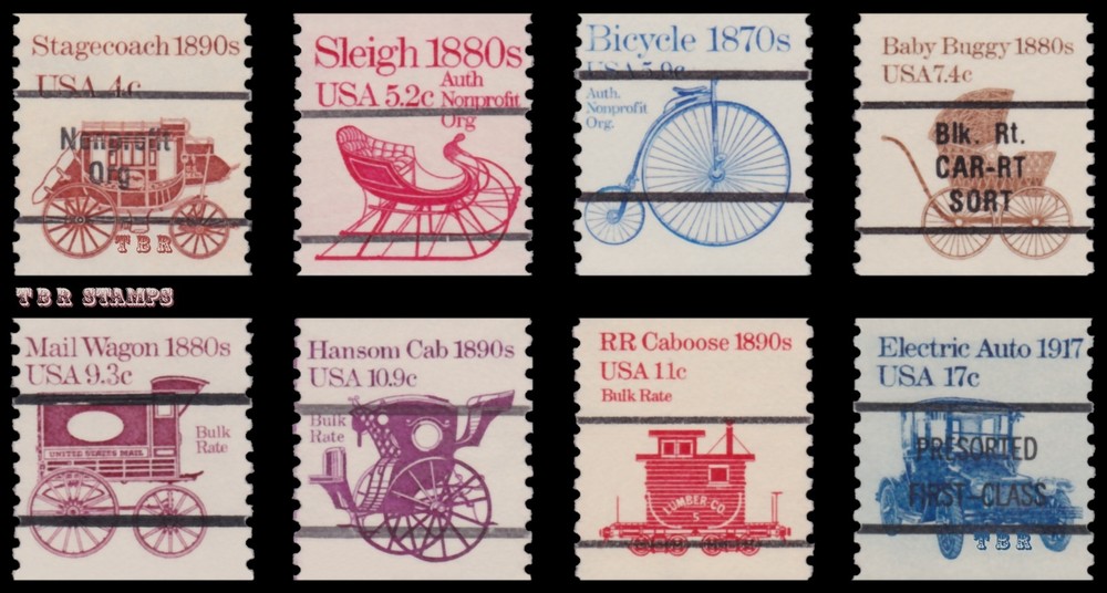 1898Ab to 1906a Precancels First Transportation Coil Set of 8 MNH - Buy Now-image