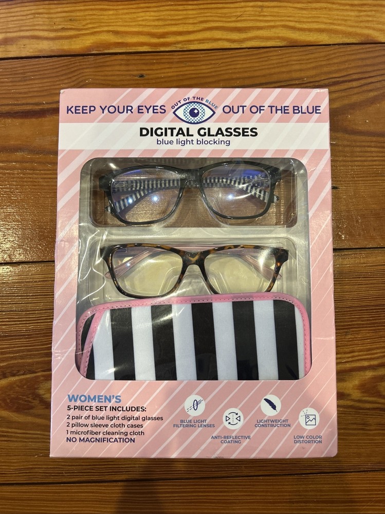 Digital Blue Light Blocking Glasses - 2 Pairs Brand New in Box-image