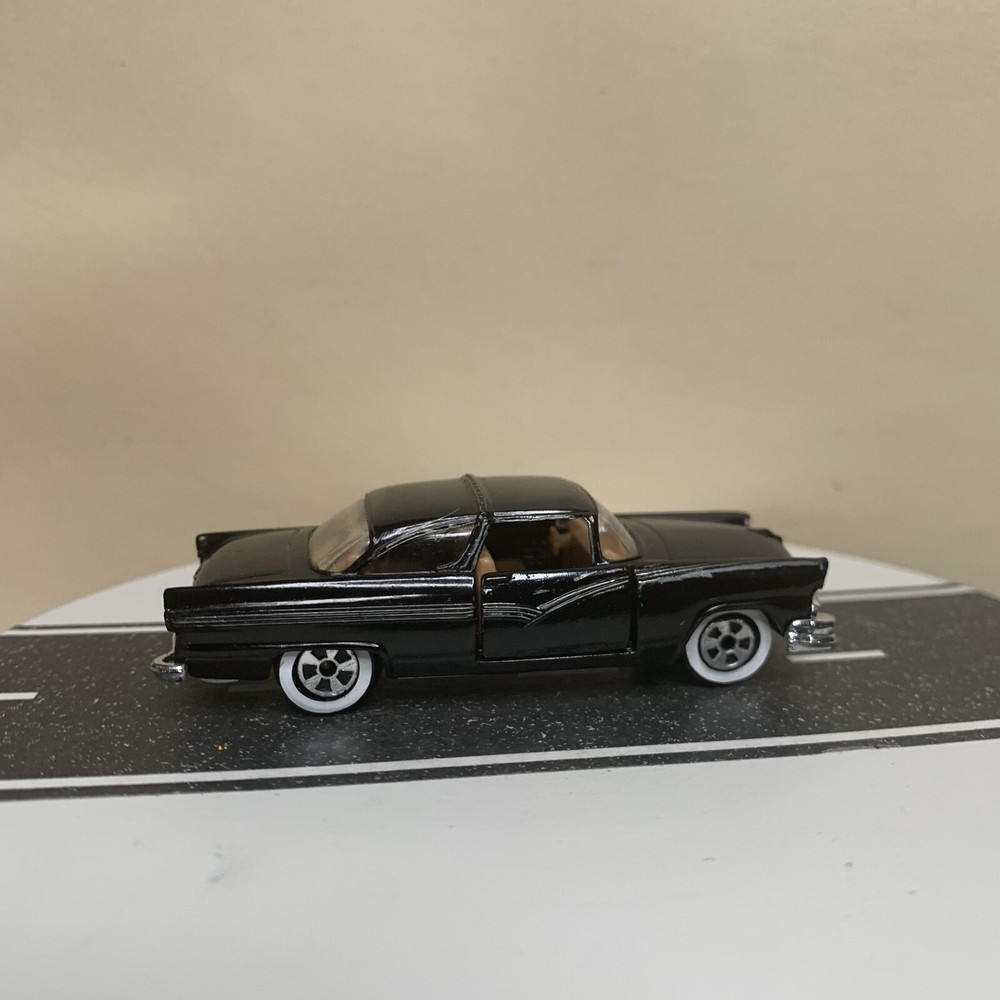 ERTL Replica Series 1956 Ford Crown Victoria 2-Door Hardtop Black w/White Walls