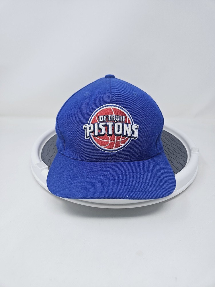 Mitchell & Ness Detroit Pistons NBA Two-Tone Blue Red Snapback Hat Cap ~ Used