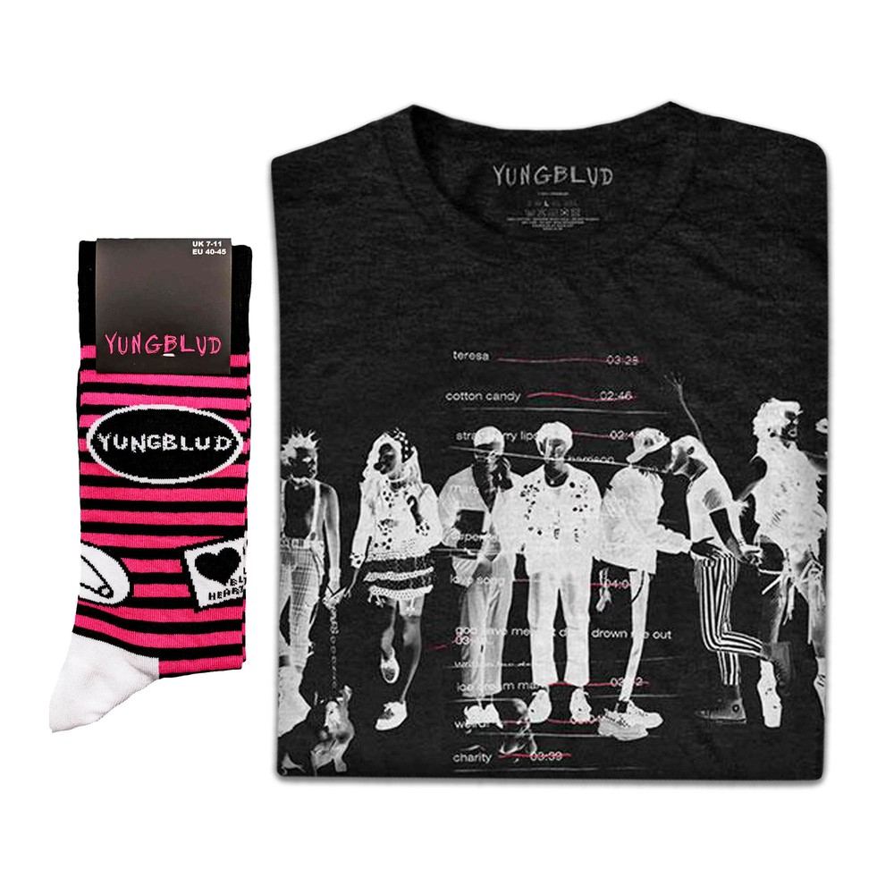**Yungblud Exclusive Eco-Friendly Gift Set with Weird Track list & Socks** (99 characters)  