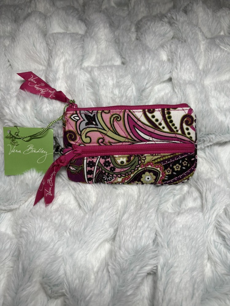 Vera Bradley NWT Very Berry Paisley Coin and Key Case  