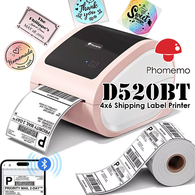 Bluetooth 4x6 Thermal Label Printer for Shipping and Small Business Needs  