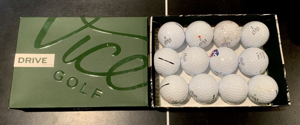 12 Used Vice Pro Soft / Vice Pro Golf Balls - AAAA - FREE SHIPPING-image