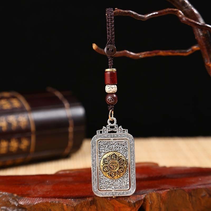 Six-character Truth Double-sided Necklace Key Chain Pendant Buddha Sign