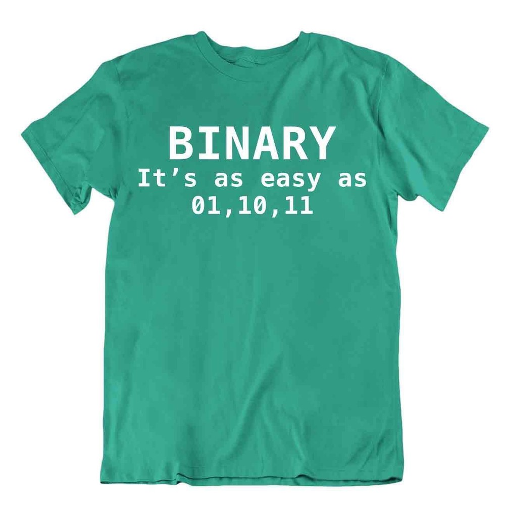 Binary Code Tshirt Programmer T-Shirt Coputer Language Tee Funny Shirt
