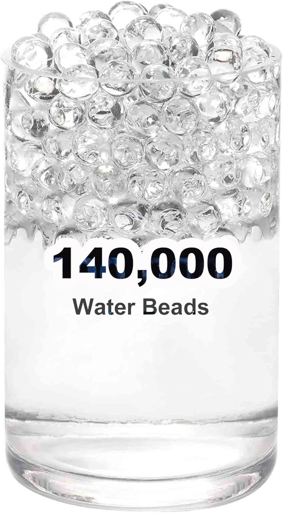 140K Clear Gel Water Beads for Vase Filler & Christmas Decorations