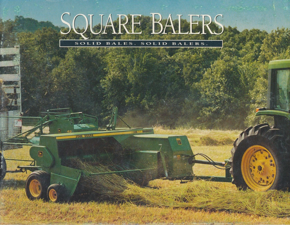JOHN DEERE  SQUARE BALERS 1995 BROCHURE