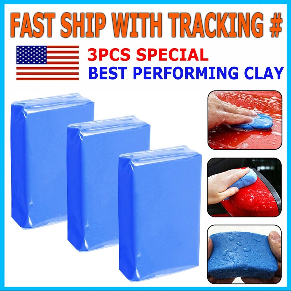 3-Pack Clay Bar Detailing Auto Car Clean Wash Cleaner Sludge Mud Remove Magic