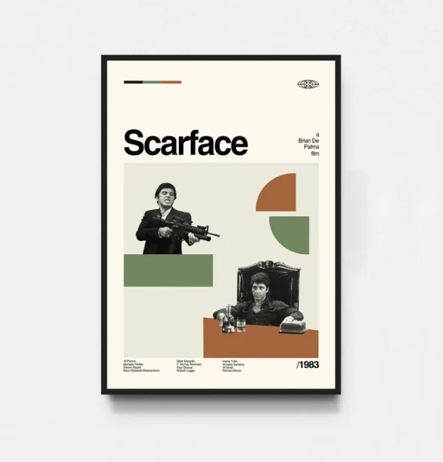 Vintage Scarface Movie Poster - Midcentury Art Decor