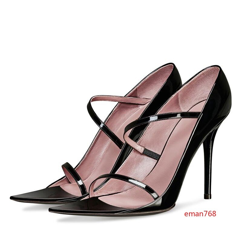 Stylish Western Summer Stiletto Sandals with Pointed Toe and Straps-image