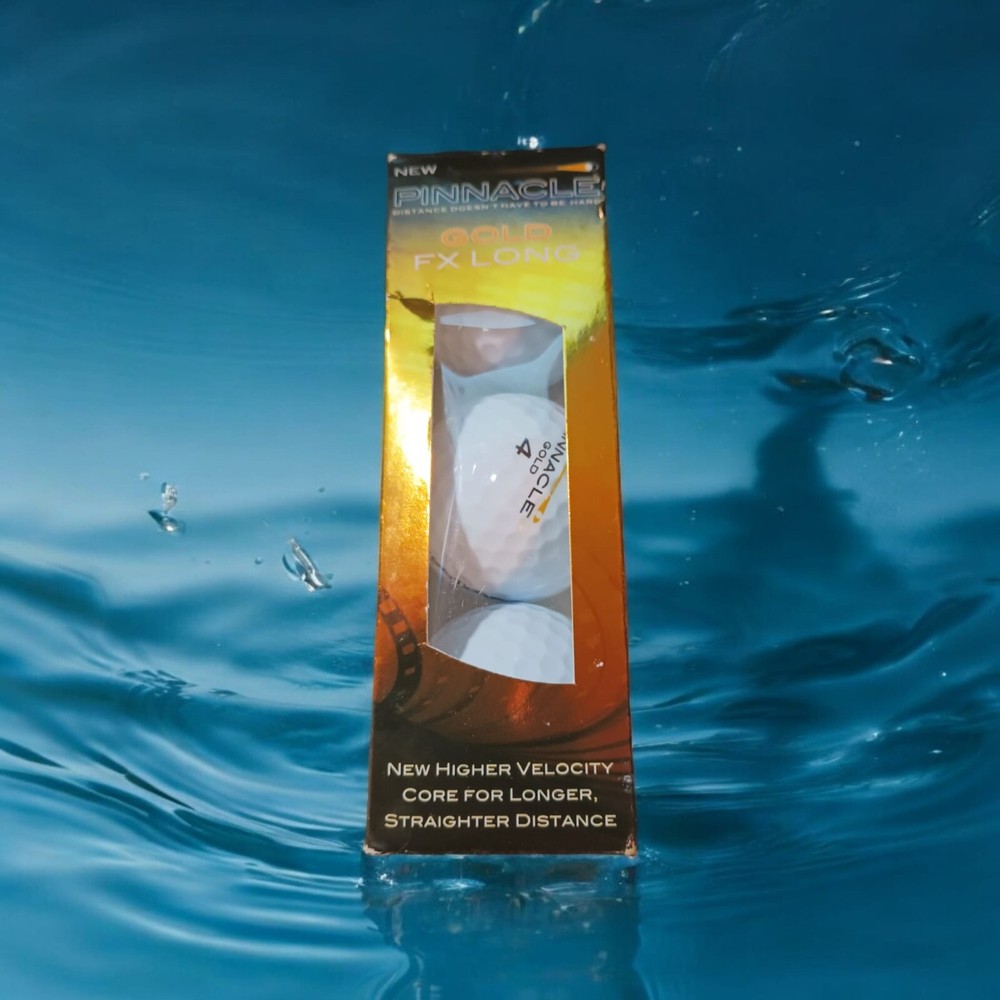 Pinnacle Gold FX Long Golf Ball - Long Drive Distance - 3 Pack Sleeve - NEW