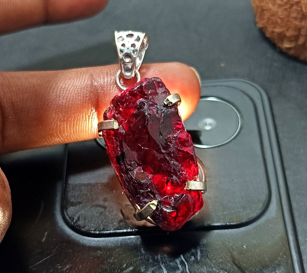 EGL Certified 90.00 Ct Natural PAINITE 925 Solid Silver Pendant LOOSE Gemstone