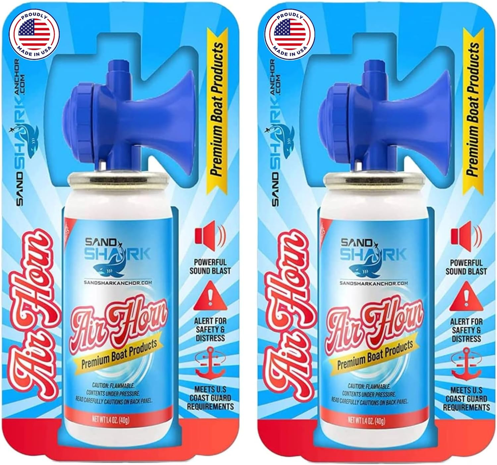 Premium Boating Air Horn Handheld Canister- Very Loud, Coast Guard Approved, Eme